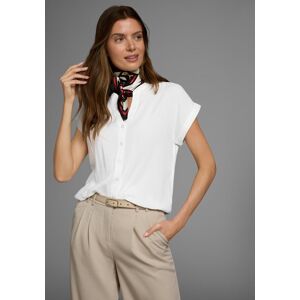 Hemdbluse BOYSEN'S, Damen, Gr. 44/46, weiss (wollweiß), Web, Obermaterial: 100% Viskose, oversize, V-Ausschnitt, Blusen Hemdbluse, im Oversized-Style mit Ballonsaum Hemdbluse BOYSEN'S, Damen, Gr. 44/46, weiss (wollweiß), Web, Obermaterial: 100% Viskose, oversize, V-Ausschnitt, Blusen Hemdbluse, im Oversized-Style mit Ballonsaum