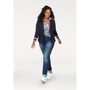 Sweatblazer KANGAROOS, Damen, Gr. 50, blau (marine, hellgrau, meliert), Sweatware, Obermaterial: 65% Polyester, 35% Baumwolle. Einsatz: 63% Polyester, 33% Baumwolle, 4% Elasthan. Kapuze: 50% Baumwolle, 50% Polyester, kontrastfarbene Details, unifarben, fi Sweatblazer KANGAROOS, Damen, Gr. 50, blau (marine, hellgrau, meliert), Sweatware, Obermaterial: 65% Polyester, 35% Baumwolle. Einsatz: 63% Polyester, 33% Baumwolle, 4% Elasthan. Kapuze: 50% Baumwolle, 50% Polyester, kontrastfarbene Details, unifarben, fi