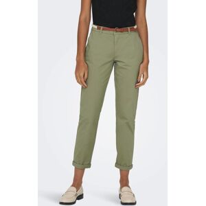 Chinohose ONLY "ONLBIANA – Chinohose mit Gürtel und Umschlagsaum", Damen, Gr. 38 (M), N-Gr, grün (aloe), Web, Obermaterial: 98% Baumwolle, 2% Elasthan, unifarben, slim fit knöchellang, Hosen Chinohose, slim fit, modisch, Web, Baumwollmischung Chinohose ONLY "ONLBIANA – Chinohose mit Gürtel und Umschlagsaum", Damen, Gr. 38 (M), N-Gr, grün (aloe), Web, Obermaterial: 98% Baumwolle, 2% Elasthan, unifarben, slim fit knöchellang, Hosen Chinohose, slim fit, modisch, Web, Baumwollmischung