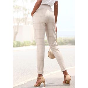 Jogger Pants VIVANCE, Damen, Gr. 46, N-Gr, beige (beige, rosa kariert), Stoff, Obermaterial: 79% Polyester, 19% Viskose, 2% Elasthan, kariert, figurumspielend knöchelfrei, Hosen Jogger Pants, mit Karomuster, Schlupfhose, enge Passform, casual-chic Jogger Pants VIVANCE, Damen, Gr. 46, N-Gr, beige (beige, rosa kariert), Stoff, Obermaterial: 79% Polyester, 19% Viskose, 2% Elasthan, kariert, figurumspielend knöchelfrei, Hosen Jogger Pants, mit Karomuster, Schlupfhose, enge Passform, casual-chic
