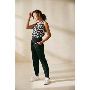 Overall LASCANA, Damen, Gr. 38, N-Gr, schwarz-weiss (schwarz, beige, bedruckt), Crêpe, Obermaterial: 95% Polyester, 5% Elasthan, bedruckt, figurumspielend 7/8-Länge, V-Ausschnitt, Overalls Overall, mit bedrucktem Oberteil, eleganter Jumpsuit, Business-Loo Overall LASCANA, Damen, Gr. 38, N-Gr, schwarz-weiss (schwarz, beige, bedruckt), Crêpe, Obermaterial: 95% Polyester, 5% Elasthan, bedruckt, figurumspielend 7/8-Länge, V-Ausschnitt, Overalls Overall, mit bedrucktem Oberteil, eleganter Jumpsuit, Business-Loo