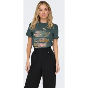 Kurzarmshirt ONLY "ONLKITA LIFE REG S/S MIX TOP CS JR", Damen, Gr. S, balsam grün print:dream on, Jersey, Obermaterial: 100% Baumwolle, bedruckt, normal, Rundhals, Shirts Kurzarmshirt Kurzarmshirt ONLY "ONLKITA LIFE REG S/S MIX TOP CS JR", Damen, Gr. S, balsam grün print:dream on, Jersey, Obermaterial: 100% Baumwolle, bedruckt, normal, Rundhals, Shirts Kurzarmshirt