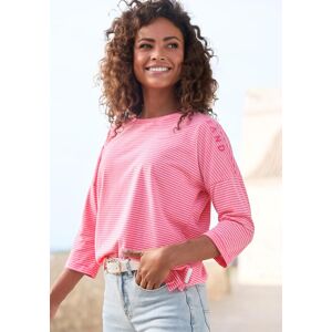 3/4-Arm-Shirt ELBSAND "Veera", Damen, Gr. S (36), pink (pink, orange), Single Jersey, Obermaterial: 50% Baumwolle, 50% Polyester, gestreift, figurumspielend hüftlang, Rundhals, Shirts 3/4-Arm-Shirt, mit Logoprint und überschnittenen Schultern, lässiges Sh 3/4-Arm-Shirt ELBSAND "Veera", Damen, Gr. S (36), pink (pink, orange), Single Jersey, Obermaterial: 50% Baumwolle, 50% Polyester, gestreift, figurumspielend hüftlang, Rundhals, Shirts 3/4-Arm-Shirt, mit Logoprint und überschnittenen Schultern, lässiges Sh