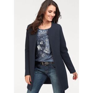 Longblazer ANISTON SELECTED, Damen, Gr. 48, blau (marine), Ottomane, Obermaterial: 100% Polyester, unifarben, figurumspielend ca. Mitte Oberschenkel, Rundhals, eingesetzt normaler Saum, Blazer Longblazer, in modischer Länge Longblazer ANISTON SELECTED, Damen, Gr. 48, blau (marine), Ottomane, Obermaterial: 100% Polyester, unifarben, figurumspielend ca. Mitte Oberschenkel, Rundhals, eingesetzt normaler Saum, Blazer Longblazer, in modischer Länge