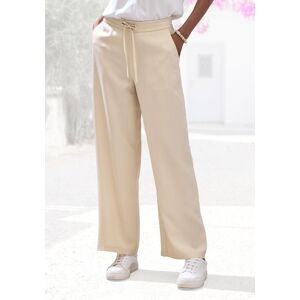 Schlupfhose LASCANA, Damen, Gr. 46, N-Gr, beige (sand), Web, Obermaterial: 100% Lyocell, unifarben, figurumspielend lang, Hosen Schlupfhose, mit Bindeband, Palazzohose aus Lyocell mit Taschen Schlupfhose LASCANA, Damen, Gr. 46, N-Gr, beige (sand), Web, Obermaterial: 100% Lyocell, unifarben, figurumspielend lang, Hosen Schlupfhose, mit Bindeband, Palazzohose aus Lyocell mit Taschen