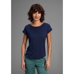 T-Shirt FLASHLIGHTS, Damen, Gr. 48/50, blau (marine), Single Jersey, Obermaterial: 50% Baumwolle, 50% Modal, unifarben, Basic, figurbetont hüftlang, Rundhals, angeschnitten, Shirts T-Shirt, Kurzarm, Saum mit Gummibund, Rundhalsausschnitt T-Shirt FLASHLIGHTS, Damen, Gr. 48/50, blau (marine), Single Jersey, Obermaterial: 50% Baumwolle, 50% Modal, unifarben, Basic, figurbetont hüftlang, Rundhals, angeschnitten, Shirts T-Shirt, Kurzarm, Saum mit Gummibund, Rundhalsausschnitt
