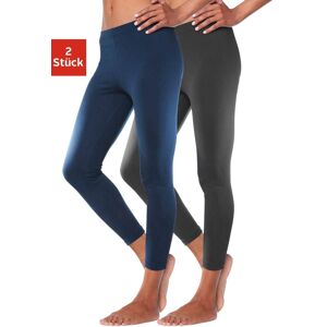 Leggings VIVANCE ACTIVE, Damen, Gr. 36/38, N-Gr, blau (navy, schwarz), Single Jersey, Obermaterial: 95% Baumwolle, 5% Elasthan, unifarben, Basic, Basic lang, Hosen Leggings, mit Gummibund, Loungewear Leggings VIVANCE ACTIVE, Damen, Gr. 36/38, N-Gr, blau (navy, schwarz), Single Jersey, Obermaterial: 95% Baumwolle, 5% Elasthan, unifarben, Basic, Basic lang, Hosen Leggings, mit Gummibund, Loungewear
