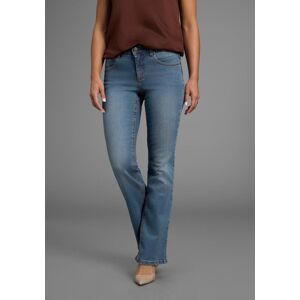 Bootcut-Jeans ARIZONA "Bund mit seitlichem Gummizugeinsatz", Damen, Gr. 44, N-Gr, blau (blau used), Jeans, Obermaterial: 98% Baumwolle, 2% Elasthan, Basic, bootcut fit lang, Jeans Bootcut-Jeans, hohe Leibhöhe, Bootcut, mit Stretch, klassischer 5-Pocket-St Bootcut-Jeans ARIZONA "Bund mit seitlichem Gummizugeinsatz", Damen, Gr. 44, N-Gr, blau (blau used), Jeans, Obermaterial: 98% Baumwolle, 2% Elasthan, Basic, bootcut fit lang, Jeans Bootcut-Jeans, hohe Leibhöhe, Bootcut, mit Stretch, klassischer 5-Pocket-St