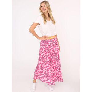 Maxirock ZWILLINGSHERZ "Leo Herzen", Damen, Gr. L/XL, pink, Web, Obermaterial: 100% Viskose, loose fit knöchellang, Röcke Maxirock, Animal-Muster, knöchellang, Gummizug, leicht Maxirock ZWILLINGSHERZ "Leo Herzen", Damen, Gr. L/XL, pink, Web, Obermaterial: 100% Viskose, loose fit knöchellang, Röcke Maxirock, Animal-Muster, knöchellang, Gummizug, leicht