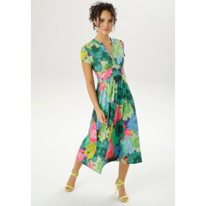 Sommerkleid ANISTON CASUAL, Damen, Gr. 48, N-Gr, bunt (hellgrün, apfelgrün, jade, dunkelgrün, jeansblau, hellblau, pink, lila, neongelb, schwarz, weiß, hellorange), Single Jersey, Obermaterial: 95% Viskose, 5% Elasthan, bedruckt, geblümt, figurumspielend Sommerkleid ANISTON CASUAL, Damen, Gr. 48, N-Gr, bunt (hellgrün, apfelgrün, jade, dunkelgrün, jeansblau, hellblau, pink, lila, neongelb, schwarz, weiß, hellorange), Single Jersey, Obermaterial: 95% Viskose, 5% Elasthan, bedruckt, geblümt, figurumspielend