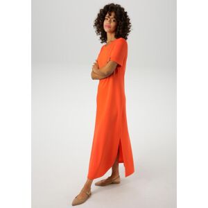Maxikleid ANISTON CASUAL, Damen, Gr. 38, N-Gr, orange, Jersey, Obermaterial: 47% Polyester, 47% Viskose, 6% Elasthan, unifarben, figurumspielend knöchelfrei, Rundhals, Kleider Maxikleid, mit Seitenschlitzen Maxikleid ANISTON CASUAL, Damen, Gr. 38, N-Gr, orange, Jersey, Obermaterial: 47% Polyester, 47% Viskose, 6% Elasthan, unifarben, figurumspielend knöchelfrei, Rundhals, Kleider Maxikleid, mit Seitenschlitzen