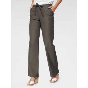 Leinenhose ANISTON CASUAL, Damen, Gr. 42, N-Gr, braun (schlamm), Web, Obermaterial: 55% Leinen, 45% Viskose, Leinenoptik, unifarben, Basic, figurumspielend lang, Hosen Leinenhose, mit Bindeband Leinenhose ANISTON CASUAL, Damen, Gr. 42, N-Gr, braun (schlamm), Web, Obermaterial: 55% Leinen, 45% Viskose, Leinenoptik, unifarben, Basic, figurumspielend lang, Hosen Leinenhose, mit Bindeband