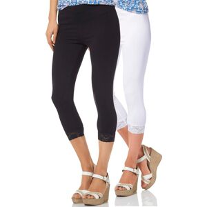 Leggings BOYSEN'S, Damen, Gr. 42 (M), N-Gr, schwarz-weiss (schwarz, weiß), Jersey, Obermaterial: 95% Baumwolle, 5% Elasthan. Spitze: 95% Polyamid, 5% Elasthan, unifarben, Basic, schmal 3/4-Länge, Hosen Leggings, mit Spitze Leggings BOYSEN'S, Damen, Gr. 42 (M), N-Gr, schwarz-weiss (schwarz, weiß), Jersey, Obermaterial: 95% Baumwolle, 5% Elasthan. Spitze: 95% Polyamid, 5% Elasthan, unifarben, Basic, schmal 3/4-Länge, Hosen Leggings, mit Spitze