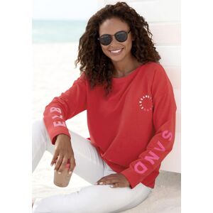 Sweatshirt ELBSAND "Anvor", Damen, Gr. S (36), rot, angeraute Sweatware, Obermaterial: 95% Baumwolle, 5% Elasthan, unifarben, figurumspielend hüftlang, Rundhals, Sweatshirts Sweatshirt, mit Logoprints auf den Ärmeln, sportlich-casual Sweatshirt ELBSAND "Anvor", Damen, Gr. S (36), rot, angeraute Sweatware, Obermaterial: 95% Baumwolle, 5% Elasthan, unifarben, figurumspielend hüftlang, Rundhals, Sweatshirts Sweatshirt, mit Logoprints auf den Ärmeln, sportlich-casual