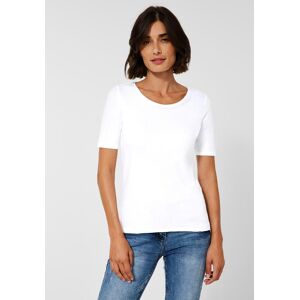 T-Shirt CECIL "Style Lena", Damen, Gr. L (42), weiss (weiß), Jersey, Obermaterial: 100% Baumwolle, unifarben, körpernah hüftlang, Rundhals, abgestepptes Bündchen, Shirts T-Shirt, mit klassischem Rundhalsausschnitt T-Shirt CECIL "Style Lena", Damen, Gr. L (42), weiss (weiß), Jersey, Obermaterial: 100% Baumwolle, unifarben, körpernah hüftlang, Rundhals, abgestepptes Bündchen, Shirts T-Shirt, mit klassischem Rundhalsausschnitt
