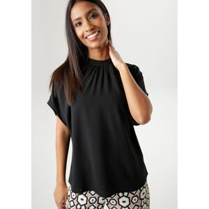 Schlupfbluse ANISTON SELECTED, Damen, Gr. 42, schwarz, Crêpe, Obermaterial: 97% Polyester, 3% Elasthan, unifarben, Basic, weit hüftbedeckend, Blusen Schlupfbluse, in extra weiter Form Schlupfbluse ANISTON SELECTED, Damen, Gr. 42, schwarz, Crêpe, Obermaterial: 97% Polyester, 3% Elasthan, unifarben, Basic, weit hüftbedeckend, Blusen Schlupfbluse, in extra weiter Form