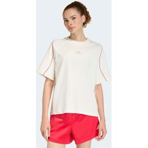 T-Shirt ADIDAS SPORTSWEAR "W STADIUM TEE", Damen, Gr. XXL, sanftes weiß, pure ruby, crystal linen, Obermaterial: 100% Baumwolle, normal, Rundhals, Shirts T-Shirt T-Shirt ADIDAS SPORTSWEAR "W STADIUM TEE", Damen, Gr. XXL, sanftes weiß, pure ruby, crystal linen, Obermaterial: 100% Baumwolle, normal, Rundhals, Shirts T-Shirt