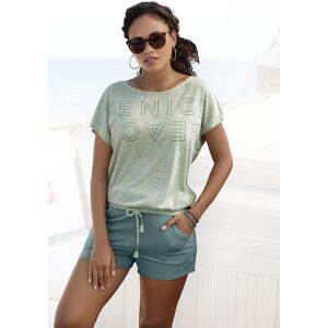 Rundhalsshirt VENICE BEACH, Damen, Gr. 32/34, grün (mint), Slub, Obermaterial: 65% Polyester, 35% Viskose, mehrfarbig, figurumspielend hüftlang, Rundhals, Shirts Rundhalsshirt, mit Logoprint, T-Shirt, sommerlich-sportlicher Look Rundhalsshirt VENICE BEACH, Damen, Gr. 32/34, grün (mint), Slub, Obermaterial: 65% Polyester, 35% Viskose, mehrfarbig, figurumspielend hüftlang, Rundhals, Shirts Rundhalsshirt, mit Logoprint, T-Shirt, sommerlich-sportlicher Look