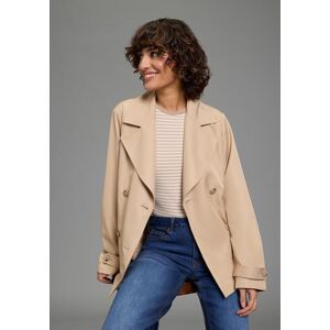 Kurzjacke LAURA SCOTT, Damen, Gr. 36, beige, Web, Obermaterial: 100% Polyester. Futter: 100% Polyester, unifarben, normal hüftlang, mit Riegel, Jacken Kurzjacke, kurzer Trenchcoat, Übergangsjacke, zweireihiger Verschluss Kurzjacke LAURA SCOTT, Damen, Gr. 36, beige, Web, Obermaterial: 100% Polyester. Futter: 100% Polyester, unifarben, normal hüftlang, mit Riegel, Jacken Kurzjacke, kurzer Trenchcoat, Übergangsjacke, zweireihiger Verschluss