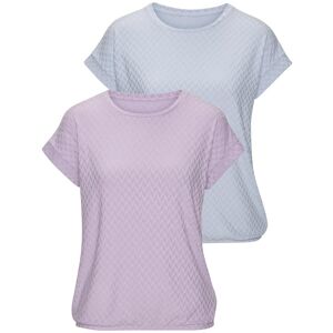 Kurzarmshirt VIVANCE "mit modischem Jacquard-Muster", Damen, Gr. 48/50, eisblau, lila, Obermaterial: 63% Polyester, 29% Viskose, 8% Elasthan, unifarben, figurumspielend, Rundhals, Shirts Kurzarmshirt, mit schönem Jacqaurdmuster Kurzarmshirt VIVANCE "mit modischem Jacquard-Muster", Damen, Gr. 48/50, eisblau, lila, Obermaterial: 63% Polyester, 29% Viskose, 8% Elasthan, unifarben, figurumspielend, Rundhals, Shirts Kurzarmshirt, mit schönem Jacqaurdmuster