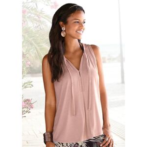 Tanktop LASCANA, Damen, Gr. 48/50, rot (apricot), Jersey, Obermaterial: 100% Viskose, unifarben, figurumspielend hüftlang, V-Ausschnitt, Tops Tanktop, mit Bändern am Ausschnitt, lockeres Jerseytop Tanktop LASCANA, Damen, Gr. 48/50, rot (apricot), Jersey, Obermaterial: 100% Viskose, unifarben, figurumspielend hüftlang, V-Ausschnitt, Tops Tanktop, mit Bändern am Ausschnitt, lockeres Jerseytop