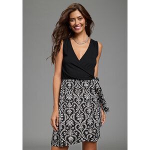 Sommerkleid BRUNO BANANI, Damen, Gr. 36, N-Gr, schwarz, weiß, Jersey, Obermaterial: 95% Viskose, 5% Elasthan, gemustert, ausgestellt mini, V-Ausschnitt, Kleider Sommerkleid, aus Viskose und Elasthan, gemustert Sommerkleid BRUNO BANANI, Damen, Gr. 36, N-Gr, schwarz, weiß, Jersey, Obermaterial: 95% Viskose, 5% Elasthan, gemustert, ausgestellt mini, V-Ausschnitt, Kleider Sommerkleid, aus Viskose und Elasthan, gemustert
