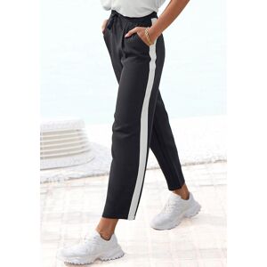 Schlupfhose VIVANCE, Damen, Gr. 40, N-Gr, schwarz-weiss (schwarz, weiß), Jersey, Obermaterial: 95% Polyester, 5% Elasthan, unifarben mit Farbeinsatz, figurumspielend knöchellang, Hosen Schlupfhose, mit sportlichen Kontraststreifen, leichte Sommerhose, kni Schlupfhose VIVANCE, Damen, Gr. 40, N-Gr, schwarz-weiss (schwarz, weiß), Jersey, Obermaterial: 95% Polyester, 5% Elasthan, unifarben mit Farbeinsatz, figurumspielend knöchellang, Hosen Schlupfhose, mit sportlichen Kontraststreifen, leichte Sommerhose, kni