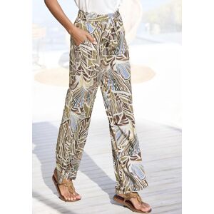 Palazzohose LASCANA, Damen, Gr. 46, N-Gr, bunt (creme, khaki, hellblau, braun bedruckt), Jersey, Obermaterial: 100% Viskose, bedruckt, figurumspielend bodenlang, Hosen Palazzohose, aus Viskosejersey, leichte Sommerhose mit Alloverprint und Taschen Palazzohose LASCANA, Damen, Gr. 46, N-Gr, bunt (creme, khaki, hellblau, braun bedruckt), Jersey, Obermaterial: 100% Viskose, bedruckt, figurumspielend bodenlang, Hosen Palazzohose, aus Viskosejersey, leichte Sommerhose mit Alloverprint und Taschen