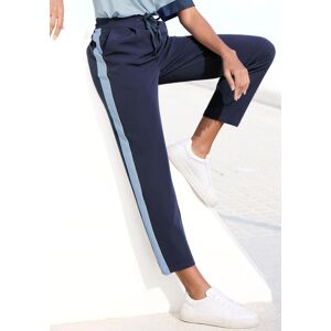 Schlupfhose VIVANCE, Damen, Gr. 42, N-Gr, blau (marine, blau), Jersey, Obermaterial: 95% Polyester, 5% Elasthan, unifarben mit Farbeinsatz, figurumspielend knöchellang, Hosen Schlupfhose, mit sportlichen Kontraststreifen, leichte Sommerhose, knitterfrei Schlupfhose VIVANCE, Damen, Gr. 42, N-Gr, blau (marine, blau), Jersey, Obermaterial: 95% Polyester, 5% Elasthan, unifarben mit Farbeinsatz, figurumspielend knöchellang, Hosen Schlupfhose, mit sportlichen Kontraststreifen, leichte Sommerhose, knitterfrei