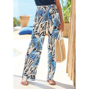 Palazzohose LASCANA, Damen, Gr. 44, N-Gr, blau, creme, sand bedruckt, Jersey, Obermaterial: 100% Viskose, bedruckt, figurumspielend bodenlang, Hosen Palazzohose, aus Viskosejersey, leichte Sommerhose mit Alloverprint und Taschen Palazzohose LASCANA, Damen, Gr. 44, N-Gr, blau, creme, sand bedruckt, Jersey, Obermaterial: 100% Viskose, bedruckt, figurumspielend bodenlang, Hosen Palazzohose, aus Viskosejersey, leichte Sommerhose mit Alloverprint und Taschen