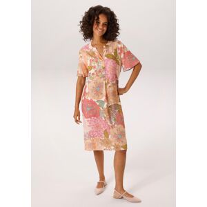 Sommerkleid ANISTON CASUAL, Damen, Gr. 48, N-Gr, creme, pink, rosa, türkis, grün, orange, gelb, braun, blau, Web, Obermaterial: 100% Viskose, bedruckt, geblümt, lässig geschnitten kniebedeckend, V-Ausschnitt, Kleider Sommerkleid, mit farbenfrohen, grossfl Sommerkleid ANISTON CASUAL, Damen, Gr. 48, N-Gr, creme, pink, rosa, türkis, grün, orange, gelb, braun, blau, Web, Obermaterial: 100% Viskose, bedruckt, geblümt, lässig geschnitten kniebedeckend, V-Ausschnitt, Kleider Sommerkleid, mit farbenfrohen, grossfl