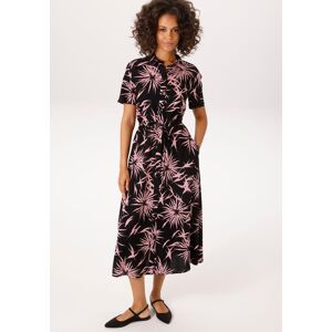 Sommerkleid ANISTON CASUAL, Damen, Gr. 42, N-Gr, schwarz, rosa, Web, Obermaterial: 100% Viskose, bedruckt, geblümt, figurumspielend knöchelfrei, Kleider Sommerkleid, mit grafischen Blumendruck - jedes Teil ein Unikat Sommerkleid ANISTON CASUAL, Damen, Gr. 42, N-Gr, schwarz, rosa, Web, Obermaterial: 100% Viskose, bedruckt, geblümt, figurumspielend knöchelfrei, Kleider Sommerkleid, mit grafischen Blumendruck - jedes Teil ein Unikat
