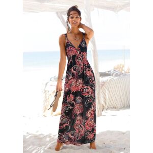 Maxikleid LASCANA "mit verstellbarem Ausschnitt und gesmokter Taille, Jerseykleid", Damen, Gr. 36, N-Gr, schwarz (schwarz, bedruckt), Jersey, Obermaterial: 100% Viskose, Paisley, bedruckt, figurbetont bodenlang, V-Ausschnitt, Kleider Maxikleid, Sommerklei Maxikleid LASCANA "mit verstellbarem Ausschnitt und gesmokter Taille, Jerseykleid", Damen, Gr. 36, N-Gr, schwarz (schwarz, bedruckt), Jersey, Obermaterial: 100% Viskose, Paisley, bedruckt, figurbetont bodenlang, V-Ausschnitt, Kleider Maxikleid, Sommerklei