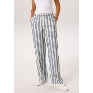 Schlupfhose ANISTON CASUAL, Damen, Gr. 44, N-Gr, jeansblau, hellbeige, Web, Obermaterial: 80% Viskose, 20% Polyamid, gemustert, gestreift, lässig geschnitten lang, Hosen Schlupfhose, im trendigen Streifen-Dessin Schlupfhose ANISTON CASUAL, Damen, Gr. 44, N-Gr, jeansblau, hellbeige, Web, Obermaterial: 80% Viskose, 20% Polyamid, gemustert, gestreift, lässig geschnitten lang, Hosen Schlupfhose, im trendigen Streifen-Dessin