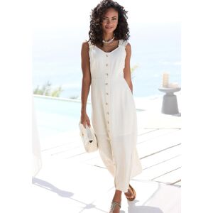 Maxikleid LASCANA "mit breiten Trägern aus Webware mit Leinenanteil", Damen, Gr. 34, N-Gr, beige (creme), Web, Obermaterial: 85% Viskose, 15% Leinen. Futter: 100% Baumwolle, unifarben, figurumspielend knöchelfrei, Rundhals, Kleider Maxikleid, Elegantes So Maxikleid LASCANA "mit breiten Trägern aus Webware mit Leinenanteil", Damen, Gr. 34, N-Gr, beige (creme), Web, Obermaterial: 85% Viskose, 15% Leinen. Futter: 100% Baumwolle, unifarben, figurumspielend knöchelfrei, Rundhals, Kleider Maxikleid, Elegantes So