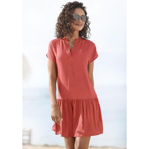 Blusenkleid S.OLIVER "mit Volant am Rock", Damen, Gr. 34, N-Gr, orange (koralle), Web, Obermaterial: 100% Viskose, unifarben, figurumspielend ca. Mitte Oberschenkel, V-Ausschnitt, Kleider Blusenkleid, luftiges Tunikakleid, Sommerkleid,leichtes Strandkleid Blusenkleid S.OLIVER "mit Volant am Rock", Damen, Gr. 34, N-Gr, orange (koralle), Web, Obermaterial: 100% Viskose, unifarben, figurumspielend ca. Mitte Oberschenkel, V-Ausschnitt, Kleider Blusenkleid, luftiges Tunikakleid, Sommerkleid,leichtes Strandkleid