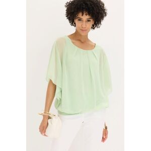 Chiffonbluse BONPRIX "Chiffonbluse mit Untertop", Damen, Gr. 38, grün (softsalbei), Web, Obermaterial: 100% Polyester. Futter: 100% Viskose, oversize, Blusen Chiffonbluse, Oversize-Passform, für festliche Anlässe, mit elastischem Bund Chiffonbluse BONPRIX "Chiffonbluse mit Untertop", Damen, Gr. 38, grün (softsalbei), Web, Obermaterial: 100% Polyester. Futter: 100% Viskose, oversize, Blusen Chiffonbluse, Oversize-Passform, für festliche Anlässe, mit elastischem Bund