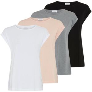 T-Shirt BOYSEN'S "im Basic-Stil, weicher Baumwoll-Jersey, viele Farben und Grössen", Damen, Gr. 42, bunt (grau, rose, weiß, schwarz), Jersey, Obermaterial: 50% Baumwolle, 50% Polyester, clean, unifarben, Basic, figurumspielend, Rundhals, angeschnitten Ums T-Shirt BOYSEN'S "im Basic-Stil, weicher Baumwoll-Jersey, viele Farben und Grössen", Damen, Gr. 42, bunt (grau, rose, weiß, schwarz), Jersey, Obermaterial: 50% Baumwolle, 50% Polyester, clean, unifarben, Basic, figurumspielend, Rundhals, angeschnitten Ums