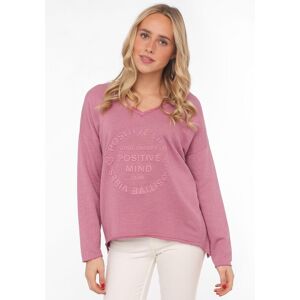 Sweatshirt ZWILLINGSHERZ "Positive Mind", Damen, Gr. SM (S/M), rosa (altrosa), Sweatware, Obermaterial: 70% Baumwolle, 30% Polyester, unifarben, used, lässig geschnitten Po-bedeckend, V-Ausschnitt, Sweatshirts Sweatshirt, ausgefranster V-Ausschnitt, Used Sweatshirt ZWILLINGSHERZ "Positive Mind", Damen, Gr. SM (S/M), rosa (altrosa), Sweatware, Obermaterial: 70% Baumwolle, 30% Polyester, unifarben, used, lässig geschnitten Po-bedeckend, V-Ausschnitt, Sweatshirts Sweatshirt, ausgefranster V-Ausschnitt, Used