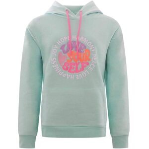 Hoodie ZWILLINGSHERZ "Love Yourslef", Damen, Gr. SM (S/M), blau (türkis), Sweatware, Obermaterial: 80% Baumwolle, 20% Polyester, unifarben, normal normal, ohne Ausschnitt, angesetztes Bündchen, Sweatshirts Hoodie, runde grosse Frontstickerei, farbige Kord Hoodie ZWILLINGSHERZ "Love Yourslef", Damen, Gr. SM (S/M), blau (türkis), Sweatware, Obermaterial: 80% Baumwolle, 20% Polyester, unifarben, normal normal, ohne Ausschnitt, angesetztes Bündchen, Sweatshirts Hoodie, runde grosse Frontstickerei, farbige Kord