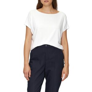 T-Shirt S.OLIVER, Damen, Gr. 44, weiss (weiß), Jersey, Obermaterial: 95% Viskose, 5% Elasthan, unifarben, regular fit taillenbedeckt, Rundhals, Shirts T-Shirt, mit Markenlabel T-Shirt S.OLIVER, Damen, Gr. 44, weiss (weiß), Jersey, Obermaterial: 95% Viskose, 5% Elasthan, unifarben, regular fit taillenbedeckt, Rundhals, Shirts T-Shirt, mit Markenlabel
