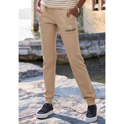 H.I.S. Sweathose H.I.S, Damen, Gr. 44/46, N-Gr, beige (camelfarben), Sweatware, Obermaterial: 60% Baumwolle, 40% Polyester, unifarben, bequem lang, Hosen Sweathose, aus weicher Sweatware, Loungewear H.I.S. Sweathose H.I.S, Damen, Gr. 44/46, N-Gr, beige (camelfarben), Sweatware, Obermaterial: 60% Baumwolle, 40% Polyester, unifarben, bequem lang, Hosen Sweathose, aus weicher Sweatware, Loungewear