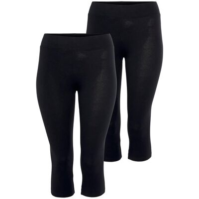 H.I.S. Caprileggings H.I.S, Damen, Gr. 54, N-Gr, schwarz, Single Jersey, Obermaterial: 95% Baumwolle, 5% Elasthan, unifarben, Basic, schmal, Hosen Caprileggings, Angenehmer Baumwollmix im praktischen 2er-Pack in 3/4-Länge H.I.S. Caprileggings H.I.S, Damen, Gr. 54, N-Gr, schwarz, Single Jersey, Obermaterial: 95% Baumwolle, 5% Elasthan, unifarben, Basic, schmal, Hosen Caprileggings, Angenehmer Baumwollmix im praktischen 2er-Pack in 3/4-Länge
