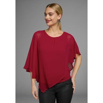 Chiffonbluse LAURA SCOTT, Damen, Gr. 36, rot, Web, Obermaterial: 100% Polyester. Top: 95% Viskose, 5% Elasthan, unifarben, bequem hüftlang, Rundhals, Blusen Chiffonbluse, für festliche Anlässe Chiffonbluse LAURA SCOTT, Damen, Gr. 36, rot, Web, Obermaterial: 100% Polyester. Top: 95% Viskose, 5% Elasthan, unifarben, bequem hüftlang, Rundhals, Blusen Chiffonbluse, für festliche Anlässe