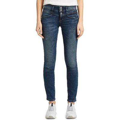 Slim-fit-Jeans TOM TAILOR "Alexa Slim", Damen, Gr. 31, Länge 30, blau (random bleached), Denim/Jeans, Obermaterial: 98% Baumwolle, 2% Elasthan, Jeans Slim-fit-Jeans, mit Knopfleiste und dekorativ gesteppter Passe Slim-fit-Jeans TOM TAILOR "Alexa Slim", Damen, Gr. 31, Länge 30, blau (random bleached), Denim/Jeans, Obermaterial: 98% Baumwolle, 2% Elasthan, Jeans Slim-fit-Jeans, mit Knopfleiste und dekorativ gesteppter Passe