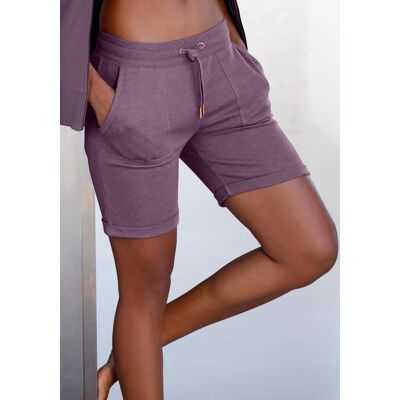 Bermudas BENCH. LOUNGEWEAR, Damen, Gr. 44/46, N-Gr, lila (mauve, meliert), Sweatware, Obermaterial: 60% Baumwolle, 40% Polyester, meliert, unifarben, Basic, Basic ca. Mitte Oberschenkel, Hosen Bermudas, mit aufgeschlagenen Beinsäumen und seitlichen Tasche Bermudas BENCH. LOUNGEWEAR, Damen, Gr. 44/46, N-Gr, lila (mauve, meliert), Sweatware, Obermaterial: 60% Baumwolle, 40% Polyester, meliert, unifarben, Basic, Basic ca. Mitte Oberschenkel, Hosen Bermudas, mit aufgeschlagenen Beinsäumen und seitlichen Tasche