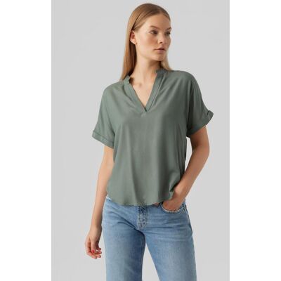 Véro Moda Shirtbluse VERO MODA "VMBEAUTY SS TOP GA NOOS", Damen, Gr. XL, grün (laurel wreath), Web, Obermaterial: 100% Viskose, unifarben, normal, V-Ausschnitt, Blusen Shirtbluse, Viskose, regular fit Véro Moda Shirtbluse VERO MODA "VMBEAUTY SS TOP GA NOOS", Damen, Gr. XL, grün (laurel wreath), Web, Obermaterial: 100% Viskose, unifarben, normal, V-Ausschnitt, Blusen Shirtbluse, Viskose, regular fit