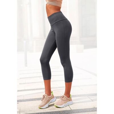 Caprileggings LASCANA, Damen, Gr. 40/42, N-Gr, grau (anthrazit), Single Jersey, Obermaterial: 95% Baumwolle, 5% Elasthan, unifarben, Basic, Basic kniebedeckend, Hosen Caprileggings, mit breitem weichem Bündchen, Loungewear Caprileggings LASCANA, Damen, Gr. 40/42, N-Gr, grau (anthrazit), Single Jersey, Obermaterial: 95% Baumwolle, 5% Elasthan, unifarben, Basic, Basic kniebedeckend, Hosen Caprileggings, mit breitem weichem Bündchen, Loungewear