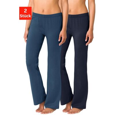 Jazzpants VIVANCE ACTIVE, Damen, Gr. 56/58, N-Gr, blau (1x jeans, 1x denim), Single Jersey, Obermaterial: 60% Baumwolle, 35% Polyester, 5% Elasthan, unifarben, Basic, Basic lang, Hosen Jazzpants, mit leicht ausgestelltem Bein, Loungewear Jazzpants VIVANCE ACTIVE, Damen, Gr. 56/58, N-Gr, blau (1x jeans, 1x denim), Single Jersey, Obermaterial: 60% Baumwolle, 35% Polyester, 5% Elasthan, unifarben, Basic, Basic lang, Hosen Jazzpants, mit leicht ausgestelltem Bein, Loungewear