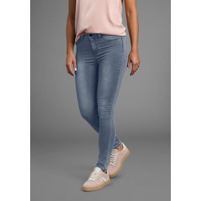 Skinny-fit-Jeans ARIZONA "Ultra Stretch", Damen, Gr. 48, N-Gr, blau (blau used), Jeans, Obermaterial: 63% Baumwolle, 32% Polyester, 5% Elasthan, skinny fit knöchellang, Jeans Skinny-fit-Jeans, extra-eng geschnittene Beinform, modische Used-Waschung Skinny-fit-Jeans ARIZONA "Ultra Stretch", Damen, Gr. 48, N-Gr, blau (blau used), Jeans, Obermaterial: 63% Baumwolle, 32% Polyester, 5% Elasthan, skinny fit knöchellang, Jeans Skinny-fit-Jeans, extra-eng geschnittene Beinform, modische Used-Waschung
